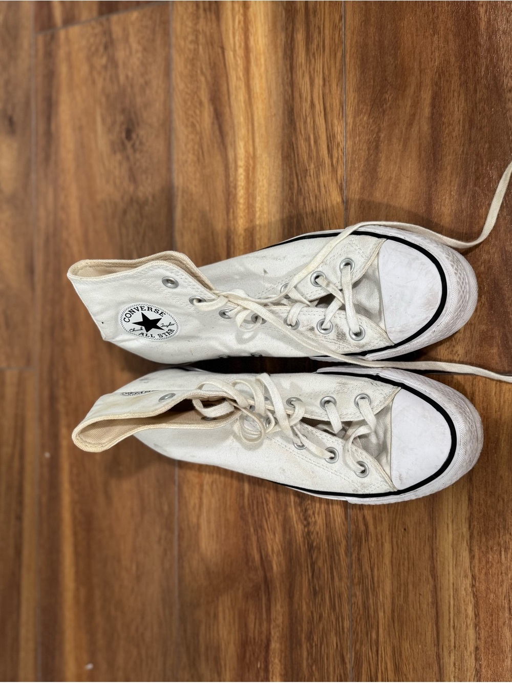 Converse White High Top Canvas Sneakers